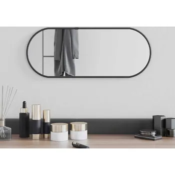 Zrcadlo vidaXL Nástěnné zrcadlo 50x20 cm oválné [348203] Barva: Černá
