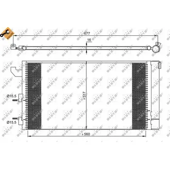Výparník klimatizace NRF KONDENZÁTOR KLIMATIZACE FIAT PANDA 06-