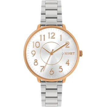 Hodinky Růžovo-stříbrné dámské hodinky MINET PRAGUE Rose & Silver MWL5132