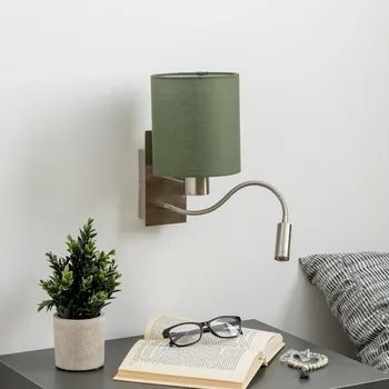 Nástěnné svítidlo Brilagi - LED Nástěnná lampa NUBILA 1xE27/25W/230V + LED/3W chrom/zelená