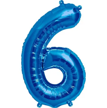 Balónek Fóliový balónek ČÍSLICE 6 Modrý 100 cm