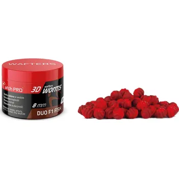 Boilies MatchPRO NÁSTRAHA TOP WORMS WAFTERS DUO F1 FISH 8 mm / 20 g