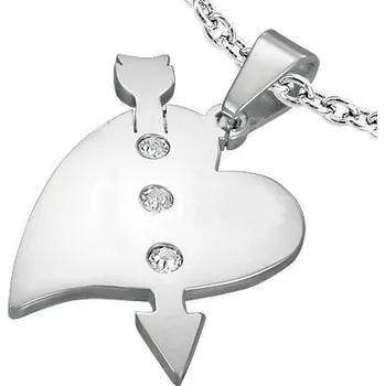 Přívěsek Přívěsek ocel srdce 23 (šperky chirurgická ocel, přívěšky)