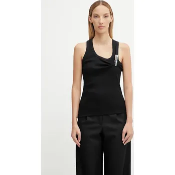 Bavlněný top Coperni Washing Clip Rib Top COPT41BISF5033 černá 99X, vel. M