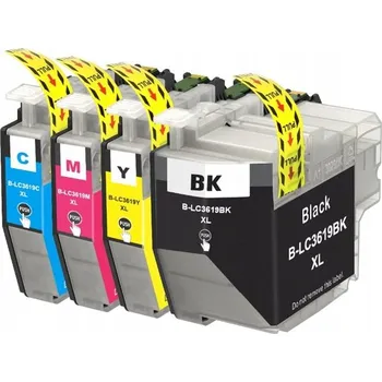 Příslušenství pro čtečku elektronické knihy 4x INKOUSTY PRO BROTHER MFC-J3530DW MFC-J3930DW LC3619