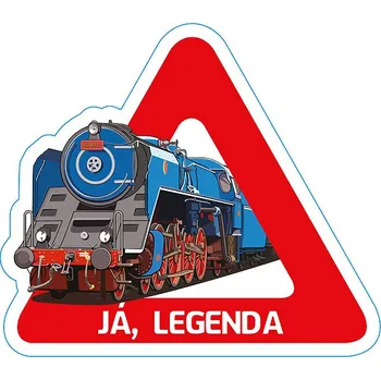 Samolepicí dekorace na vozidlo Dopravní svět Samolepka JÁ LEGENDA, lokomotiva 498
