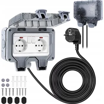 Elektrická zásuvka Nástěnná zásuvka Zree šedá