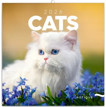Kalendář NOTIQUE Poznámkový kalendář Kočky 2026, 30 x 30 cm