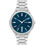 MINET Stříbrno-modré dámské hodinky Avenue MWL5312