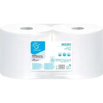Utěrka Průmyslová papírová utěrka Papernet 302 m - 2 vrstvy - 2 role po 1000 kusů celulózy