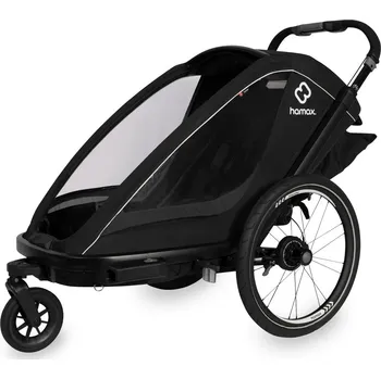vozík za kolo Dětský vozík HAMAX Breeze ONE Black (Jednomístný vozík Hamax Breeze ONE kombinuje sportovní design a chytré funkce. Lze jej snadno použít jako vozík za kolo, kočárek, kočárek na jogging a sáňky.)