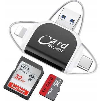 Paměťová karta Paměťová karta 4v1 SD TF Adaptér OTG pro iPhone, Android, OSX, Windows ~0018