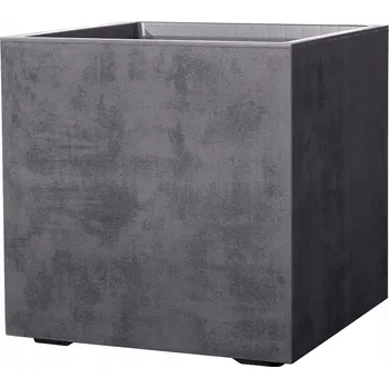 Květináč Šedý plast Květináč Deroma 25 cm x 25 x 25 cm