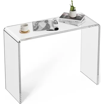 Konferenční stolek SucceBuy Průhledný Stolek ve Tvaru U 964x381x740MM 20,8KG Akryl