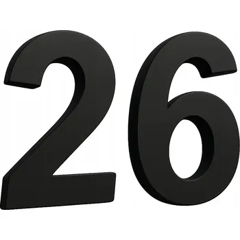 Obraz HLINÍKOVÉ ČERNÉ ČÍSLICE 30 CM ADRESA PÍSMENA ADRESNÍ TABULKA ČÍSLO DOMU