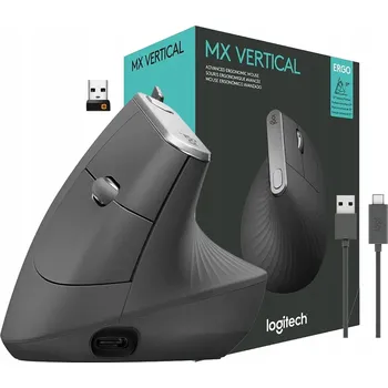 Myš Ergonomická bezdrátová myš Logitech MX Vertical Bluetooth + Unifying