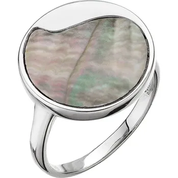 Oblečení a móda Evolution Group Stříbrný prsten s černou perletí 15030.3 Velikost: 58 (průměr 18,5mm)