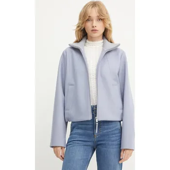 Pánská bunda Vlněná bunda BOSS Cundalini fialová barva, přechodná, 50543194 04X, vel. 34