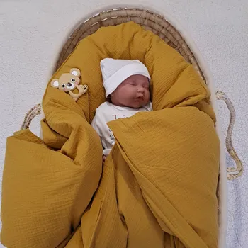 Zavinovačka Pro útulný domov Péřová zavinovačka mušelínová Hořčicová TYP zavinovačky: ČTVERCOVÁ, ROZMĚR zavinovačky: 70 x 70 cm