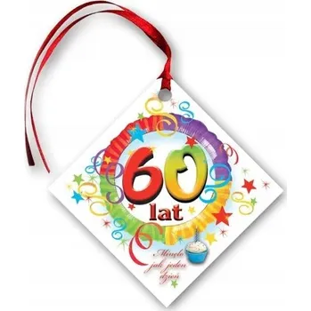 Party dekorace Elipsové visačky na láhev k 60. narozeninám (60)