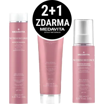 Kosmetická sada Medavita Nutrisubstance šampón 250 ml + maska na vlasy 150 ml + sprej na vlasy 150 ml kosmetická sada