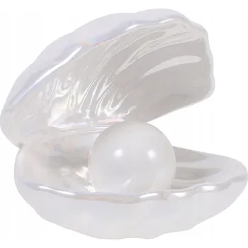 Lampička BEZDRÁTOVÁ DESIGNERSKÁ NOČNÍ LAMPA KERAMICKÁ LED MUŠLE PERLA