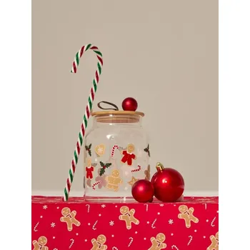 Sklenice Sinsay - Sklenice s víčkem s vánočním vzorem - bílá - 752ER-00X - 752ER-00X-ONE