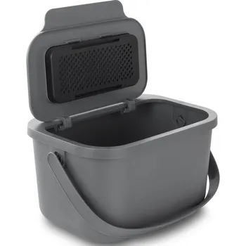 Odpadkový koš Odpadkový koš Practic hnědý s klapkou 4,5 l