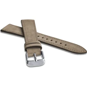 Hodinky LAVVU LSACF18 Béžový prošitý kožený řemínek z jemného nubuku - 18