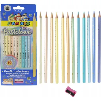 Kresba Pastelky Flamingo Line 12 ks