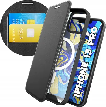 Pouzdro na mobilní telefon Flipové pouzdro Hello Case pro Apple iPhone 13 Pro, černé