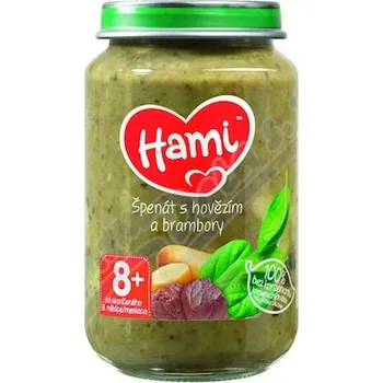 Hami příkrm špenát s hovězím a brambory 200g 8M