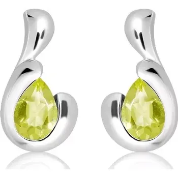 Náušnice Bibiana S Lemon Citrine - stříbrné náušnice s citrínem