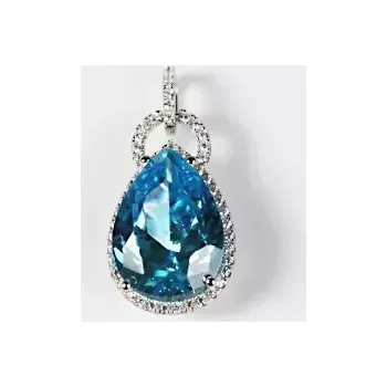 Přívěsek Tara Silver Aqua Blue - stříbrný přívěsek se zirkony