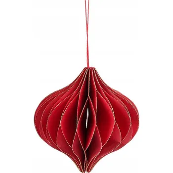 Vánoční dekorace Papírová ozdoba na vánoční stromeček - baňka