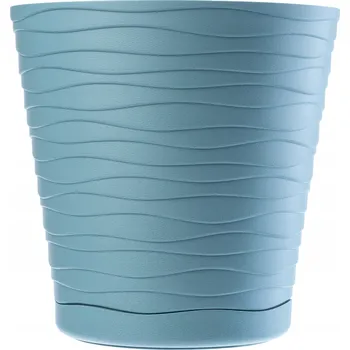 Květináč Květináč plast modrý Kadax 21 cm x 21 cm x 21 cm