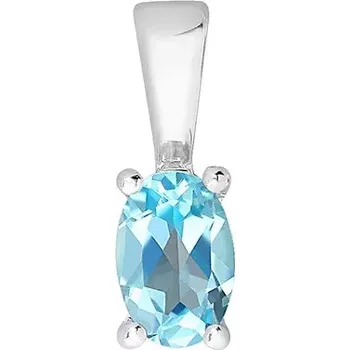 Přívěsek Niverni S Blue Topaz - stříbrný přívěsek s modrým topazem