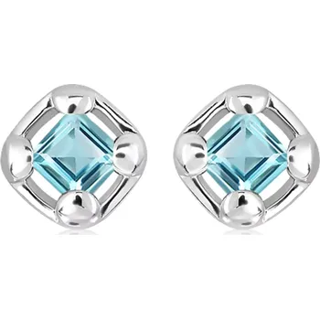 Náušnice Tyrna S Blue Topaz - stříbrné náušnice s modrým topazem