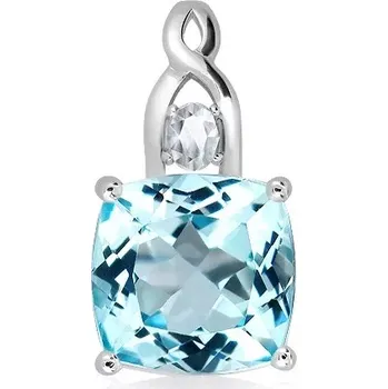 Přívěsek Ron S Blue and White Topaz - stříbrný přívěsek s modrým a bílým topazem