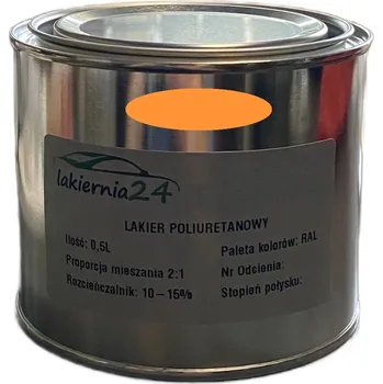 Lak na dřevo Barva průmyslová, polyuretanový lak polomatný 0,5l 2:1 RAL 1033