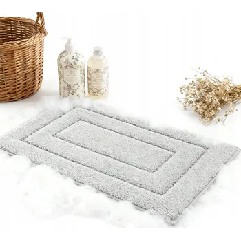 Koupelnová předložka KOUPELNOVÁ PŘEDLOŽKA PROTISKLUZOVÁ 40X60 ŠEDÁ SILNÁ MĚKKÁ LESKLÁ VELKÁ