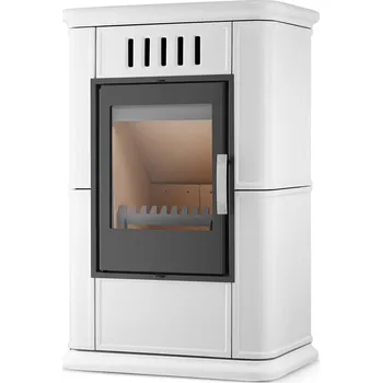 Krbová kamna 2energy Krbová kamna OLBIA s přívodem vzduchu, 7,5 kW | bílá