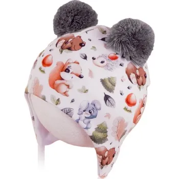 Kojenecká čepice ROCKINO Dětská dvojitá čepice, zvířátka v lese Varianta: 44cm