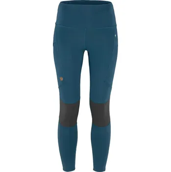 Dámské kalhoty kalhoty turistické dámské FJÄLLRÄVEN Abisko Trekking Tights Pro W Indigo Blue-Iron Grey - XXL