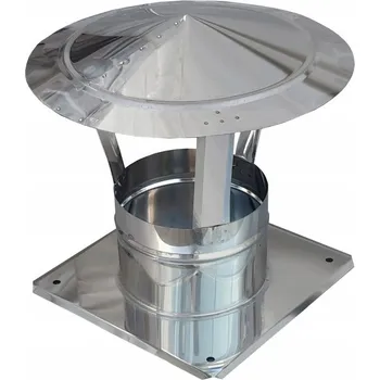 Komín STŘÍŠKA PROTI DEŠTI FI 160 NA KOMÍN S ŽÁRUVZDORNOU DESKOU, TLOUŠŤKA 1,0 mm