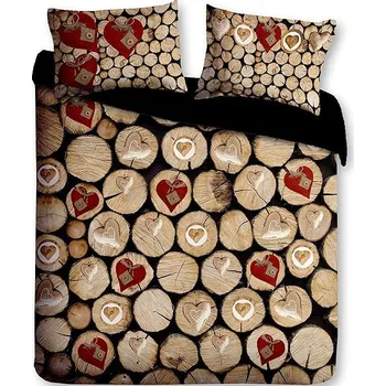 Povlečení Gipetex 3D Bavlněné povlečení Catasta Tronchi 220 × 200 / 70 × 90 cm (2 ks)