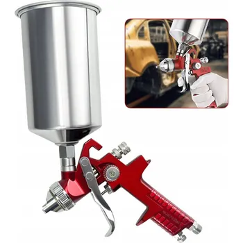 Stříkací pistole PNEUMATICKÁ STŘÍKACÍ PISTOLE GRAVITAČNÍ 1000ML + 3 DYSZY A REGULACE PRŮTOKU