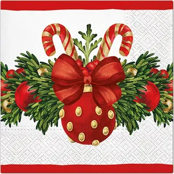 Ubrousky TaT 33x33cm Red Christmas Bauble