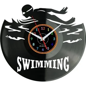 Hodiny Plavání Nástěnné Hodiny Vinylová Deska Moderní Dekorativní Ur