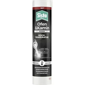 Vrták Silikon do trouby a krbu Sista červený 280 ml